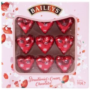 Baileys Strawberries & Cream Heart Shaped Chocolates 90g